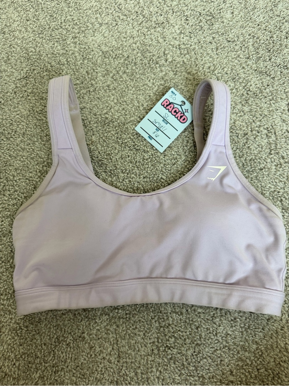 Gymshark Lilac Seamless Scoop Sports Bra - Pale Lilac
